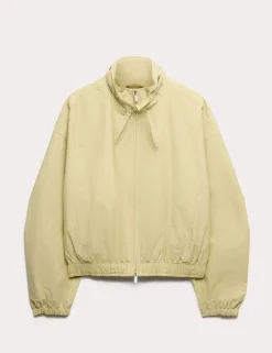 Cotton Rich Funnel Neck Bomber Jacket