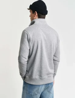 Cotton Rich Funnel Neck Half Zip Sweatshirt