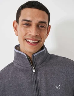 Cotton Rich Funnel Neck Half Zip Sweatshirt
