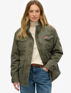 Cotton Rich Funnel Neck Utility Jacket