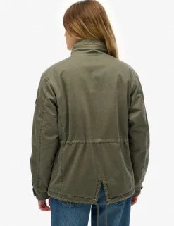 Cotton Rich Funnel Neck Utility Jacket