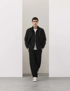 Cotton Rich Funnel Neck Zip Up Jacket