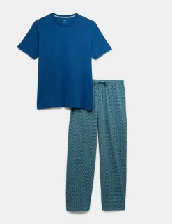 Cotton Rich Geometric Print Pyjama Set