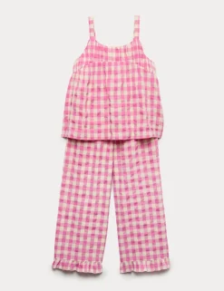 Cotton Rich Gingham Vest & Trouser Outfit (6-16 Yrs)