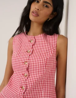 Cotton Rich Gingham Waistcoat