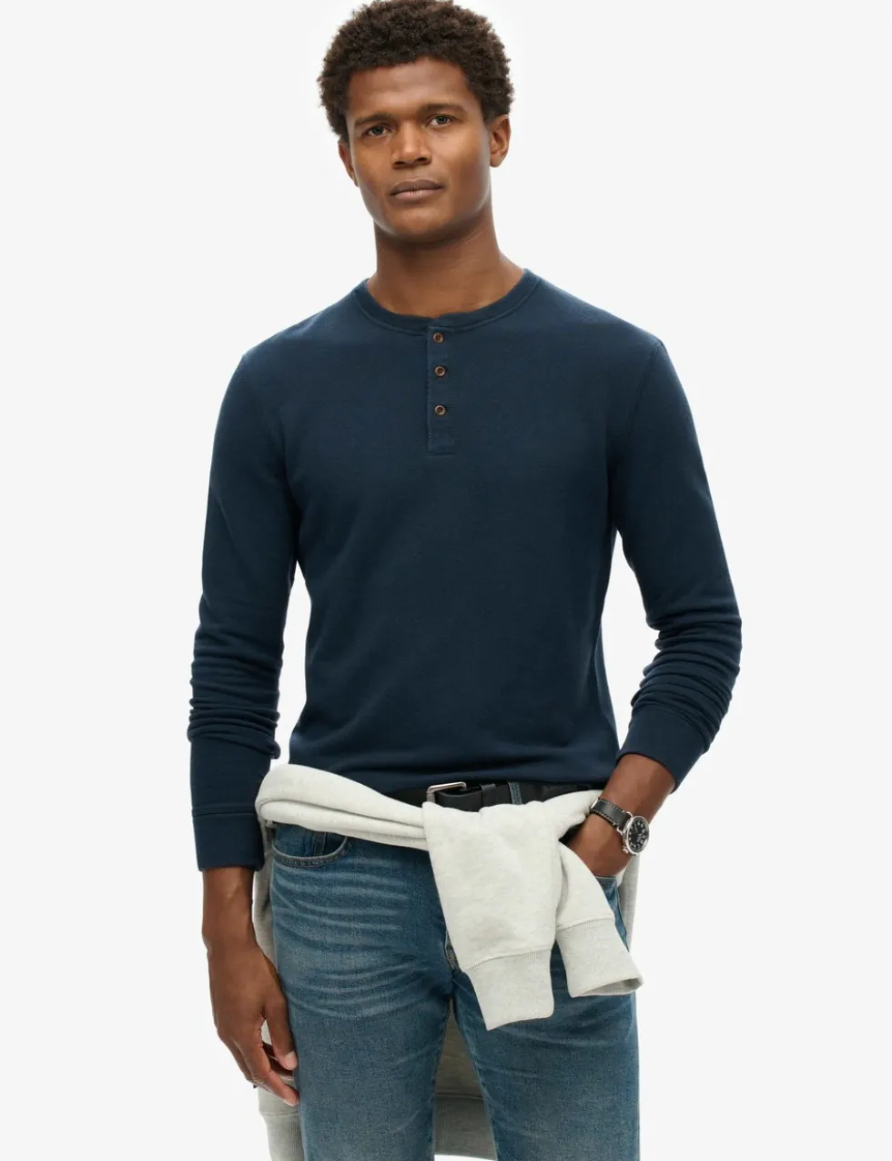 Cotton Rich Grandad Collar Top