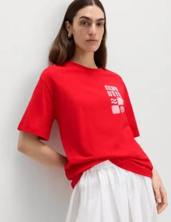 Cotton Rich Graphic Oversized T-Shirt
