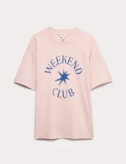 Cotton Rich Graphic Oversized T-Shirt