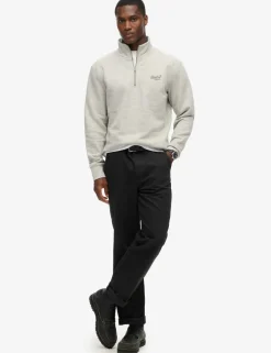 Cotton Rich Half Zip Henley Sweatshirt