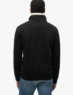 Cotton Rich Half Zip Henley Sweatshirt