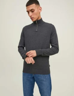 Cotton Rich Half Zip Jumper