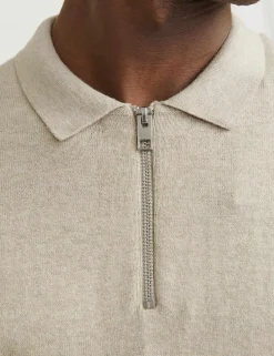 Cotton Rich Half Zip Knitted Jumper