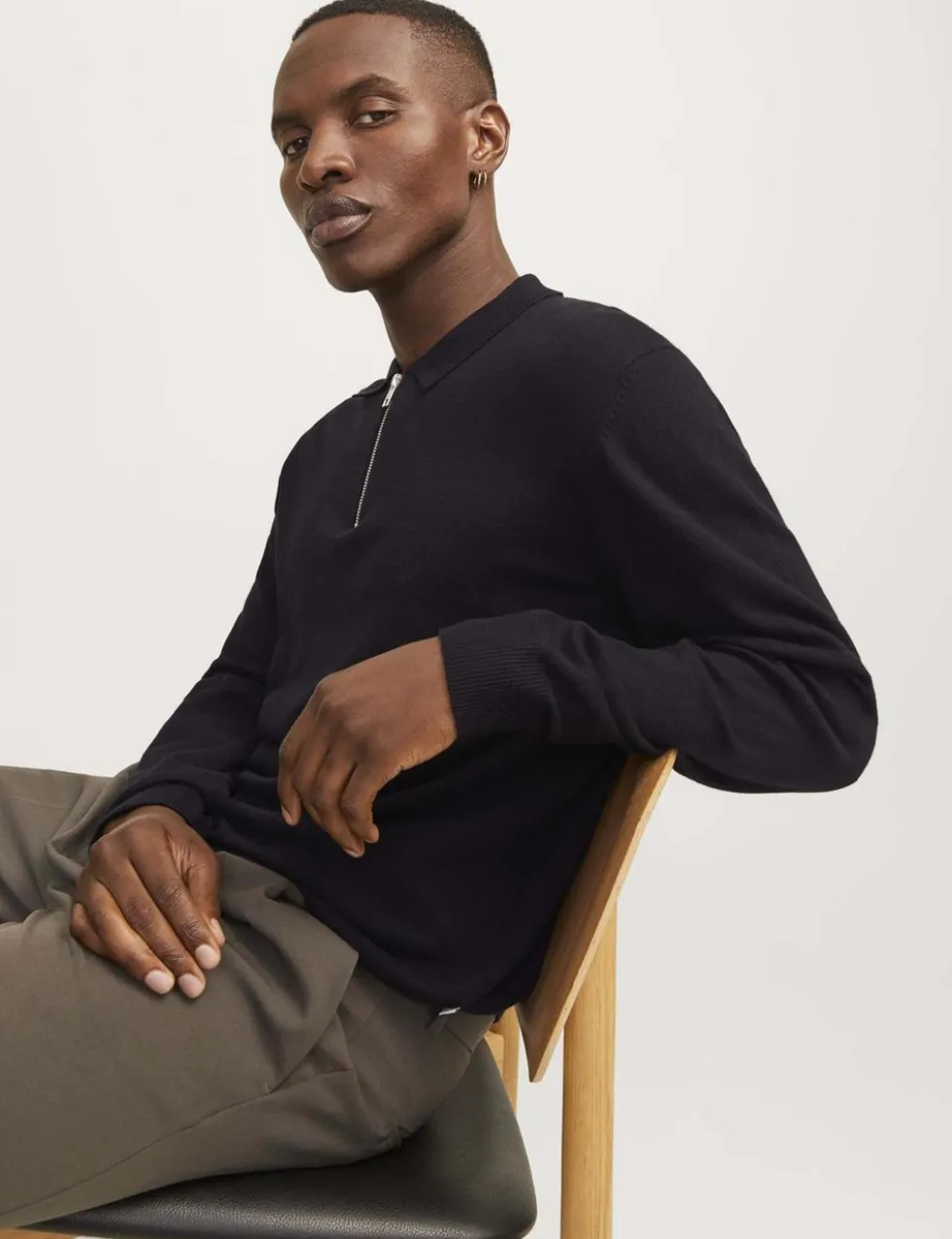 Cotton Rich Half Zip Knitted Jumper