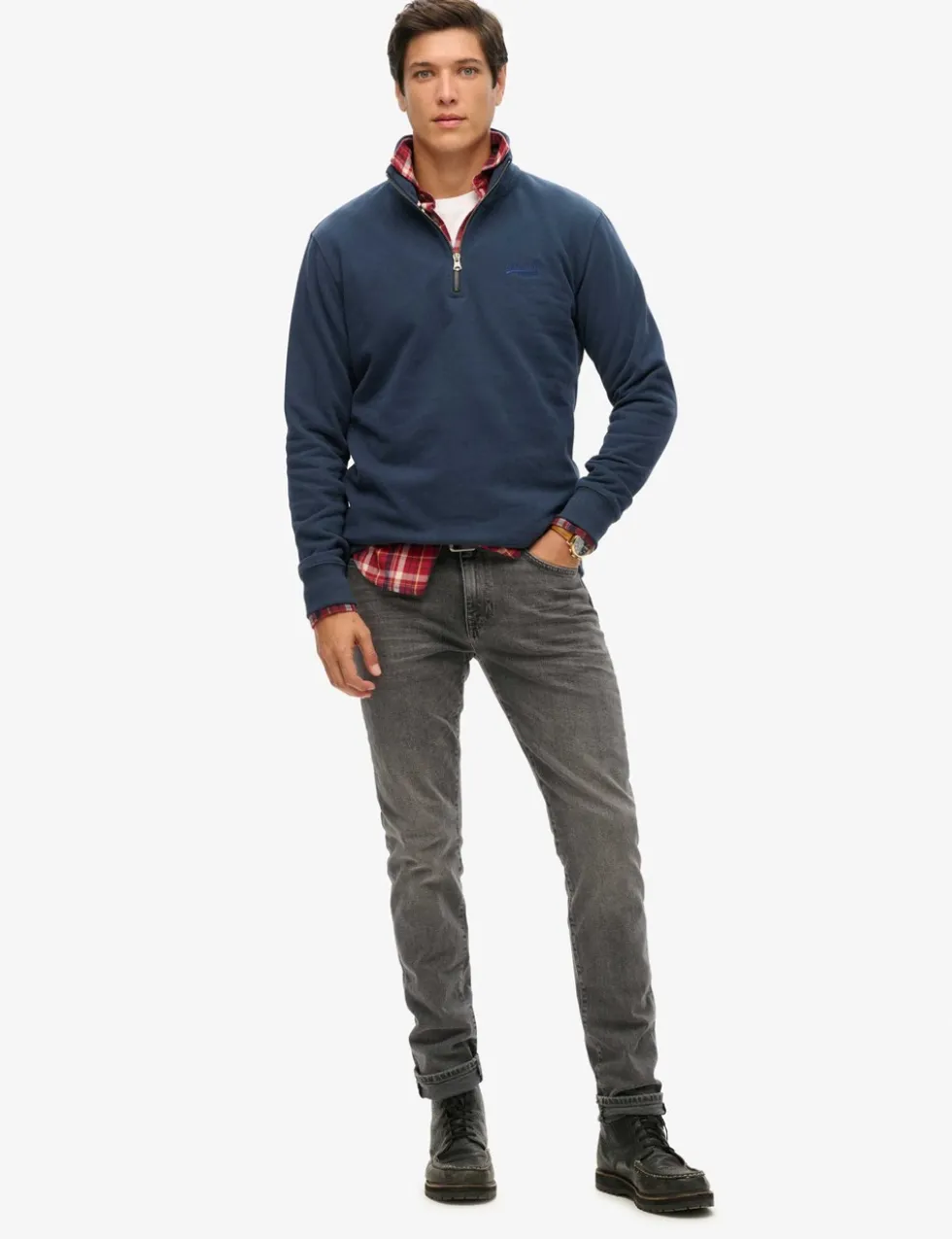Cotton Rich Half Zip Sweatshirt