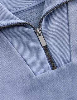 Cotton Rich Half Zip Sweatshirt (2-8 Yrs)
