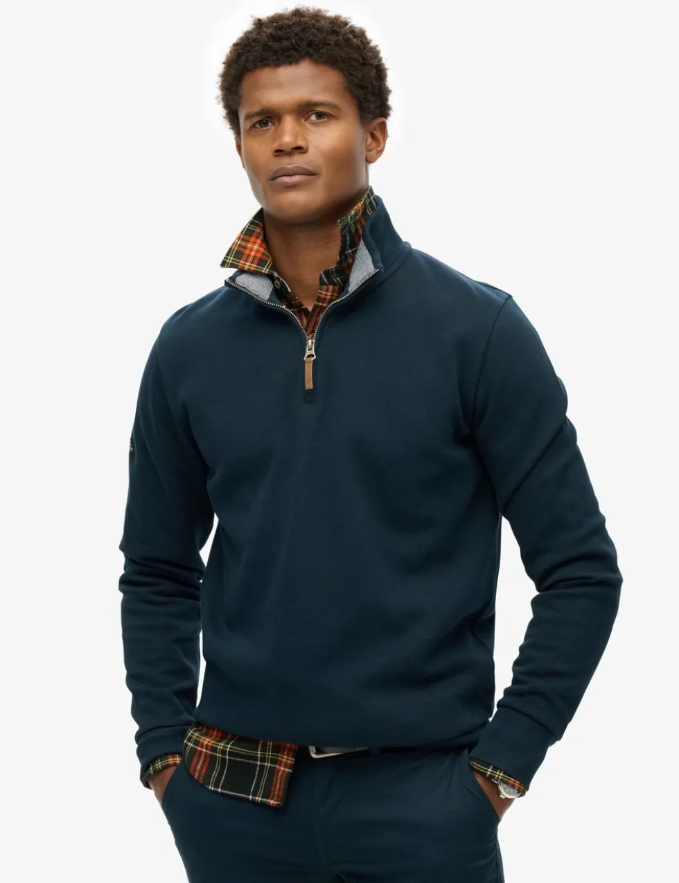 Cotton Rich Half Zip Sweatshirt