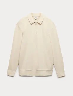 Cotton Rich Half Zip Sweatshirt