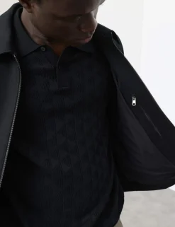 Cotton Rich Harrington Jacket with Linen