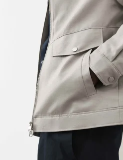 Cotton Rich Harrington Jacket with Linen