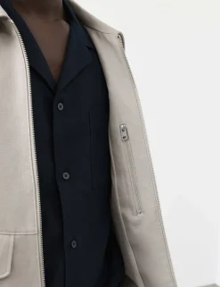 Cotton Rich Harrington Jacket with Linen