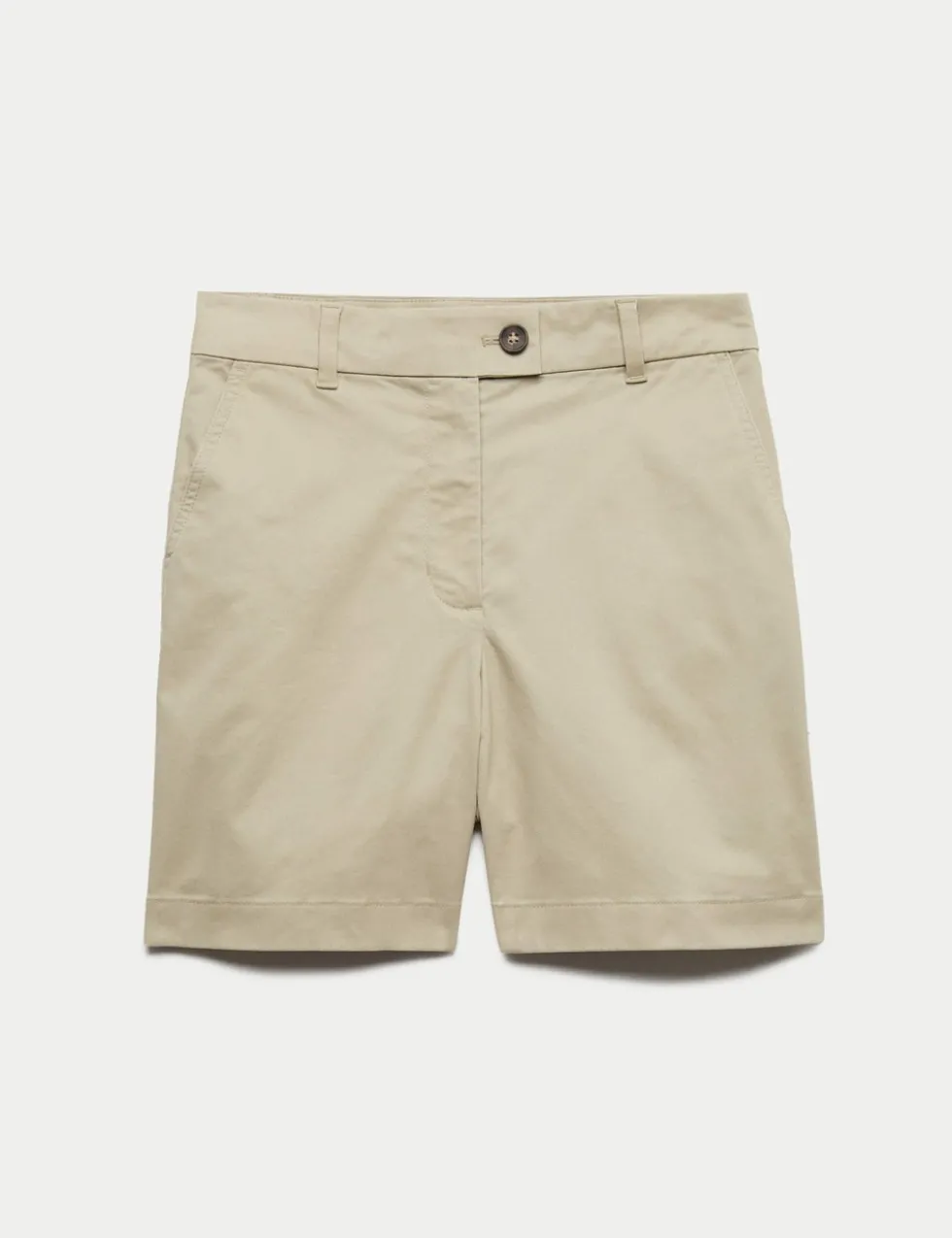 Cotton Rich High Waisted Chino Shorts