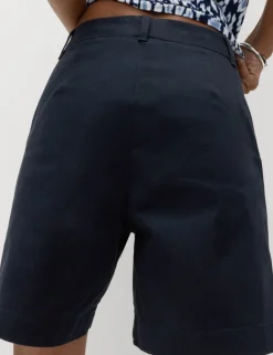 Cotton Rich High Waisted Chino Shorts