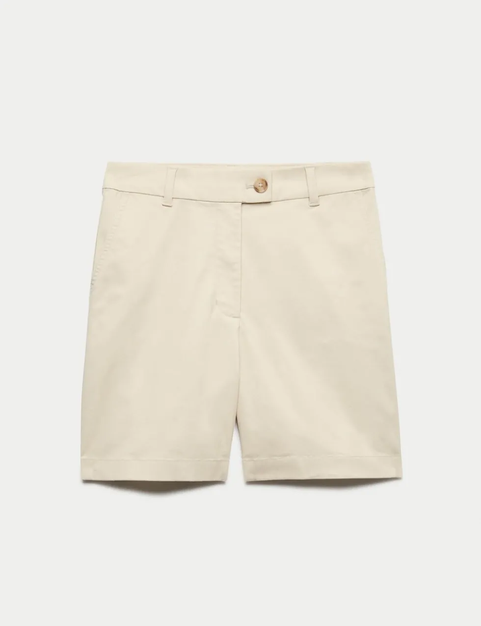 Cotton Rich High Waisted Chino Shorts