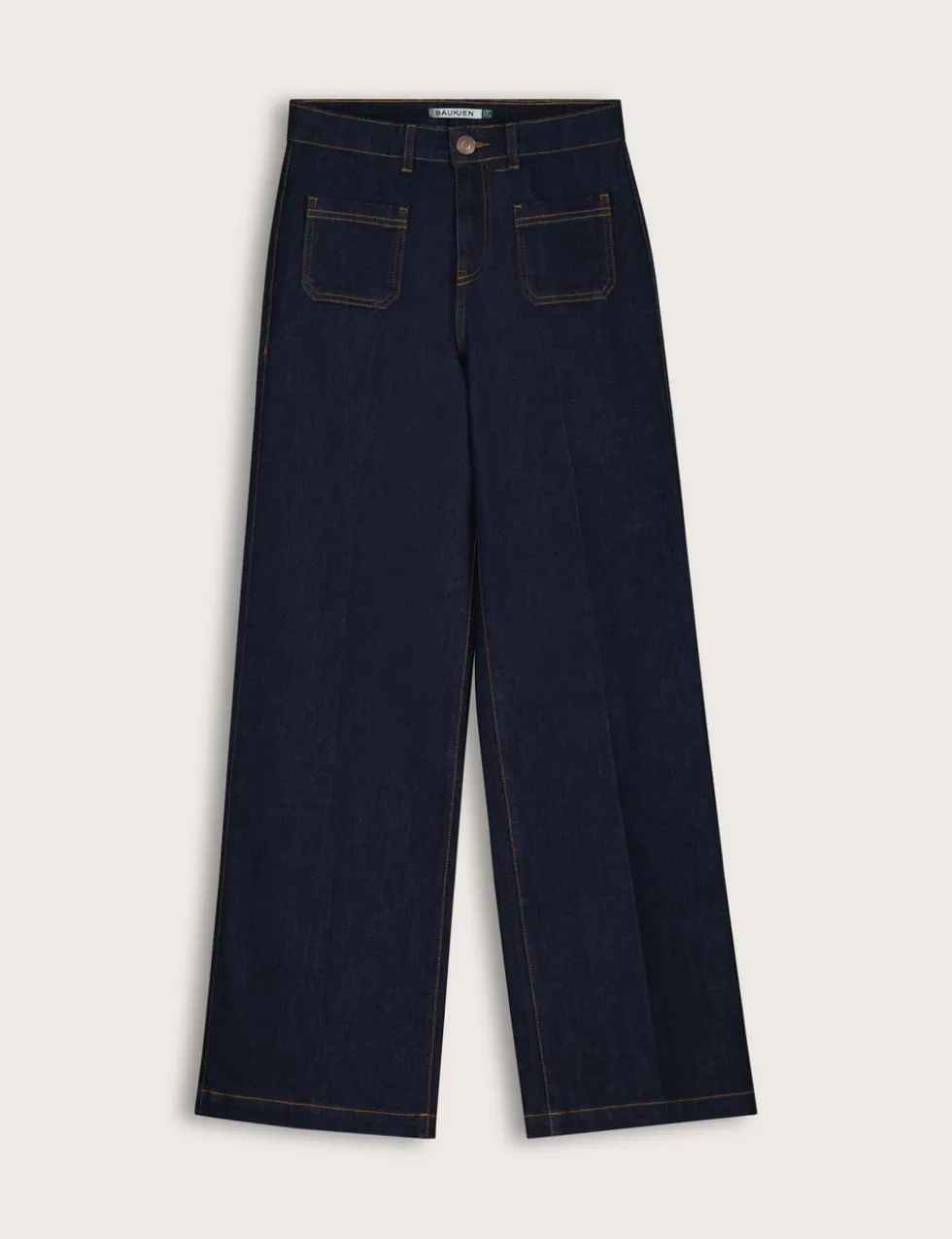 Cotton Rich High Waisted Wide Leg Jeans