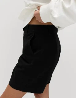 Cotton Rich High Waisted Chino Shorts