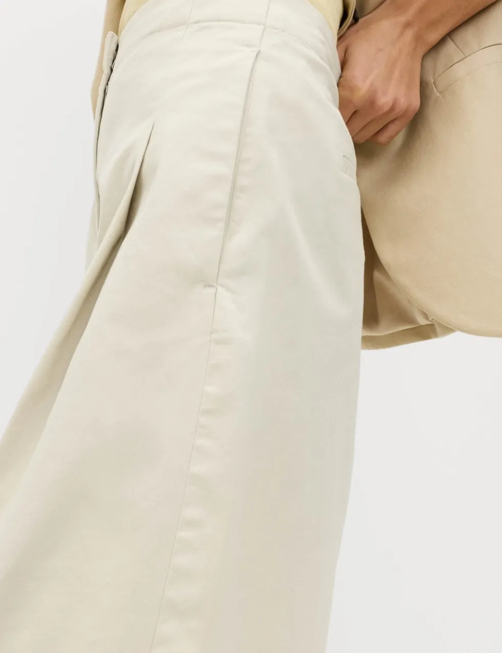 Cotton Rich High Waisted Pleat Front Bermuda Shorts