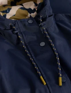 Cotton Rich Hooded Relaxed Raincoat