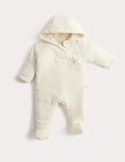 Cotton Rich Hooded Wrap Pramsuit (0-12 Mths)