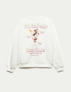 Cotton Rich Ice Cream Graphic Sweatshirt (6-16 Yrs)