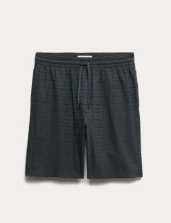 Cotton Rich Jacquard Pyjama Shorts