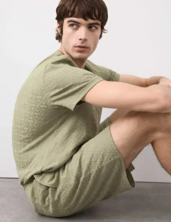 Cotton Rich Jacquard Pyjama Shorts
