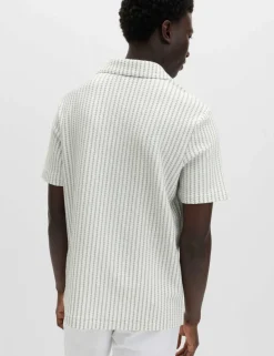 Cotton Rich Jersey Geometric Polo Shirt