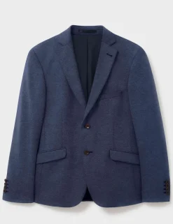 Cotton Rich Jersey Textured Blazer