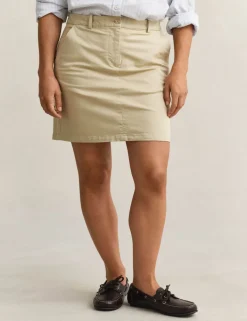 Cotton Rich Knee Length A-Line Skirt