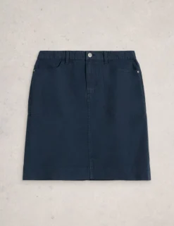 Cotton Rich Knee Length A-Line Skirt