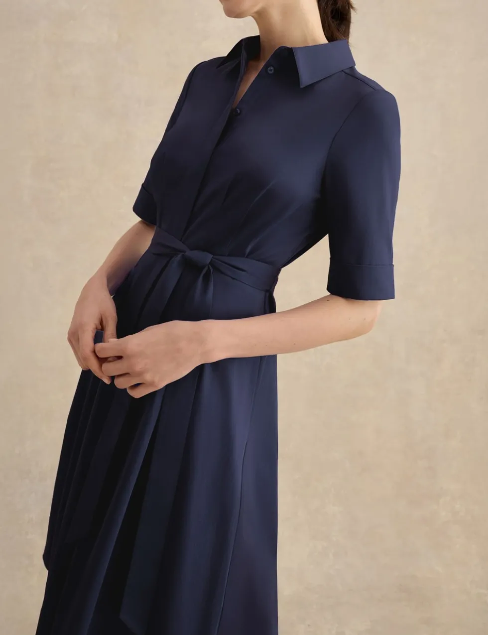 Cotton Rich Knee Length Skater Dress