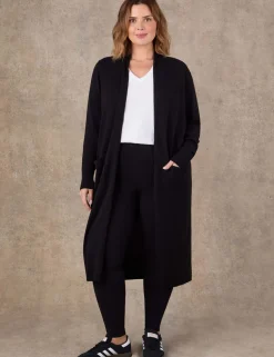 Cotton Rich Knitted Longline Cardigan