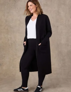 Cotton Rich Knitted Longline Cardigan