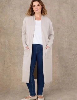 Cotton Rich Knitted Longline Cardigan