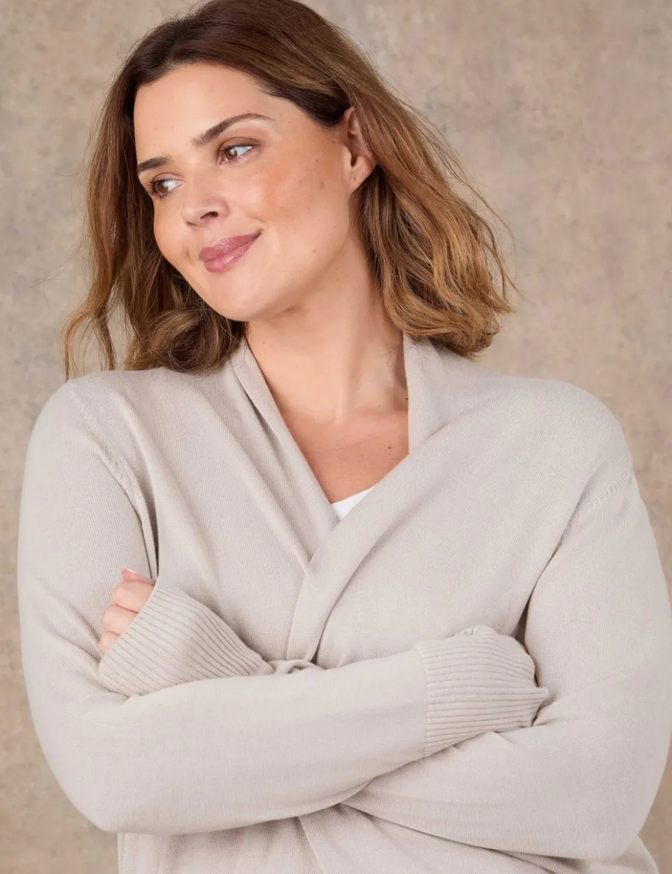 Cotton Rich Knitted Longline Cardigan