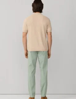 Cotton Rich Knitted Polo Shirt with Cashmere