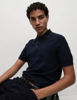 Cotton Rich Knitted Polo Shirt