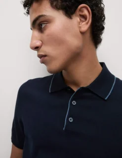 Cotton Rich Knitted Polo Shirt