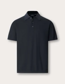 Cotton Rich Knitted Polo Shirt with Cashmere
