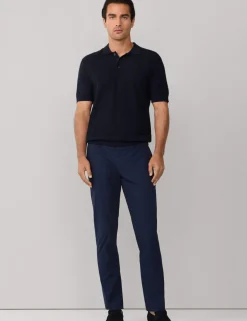 Cotton Rich Knitted Polo Shirt with Cashmere