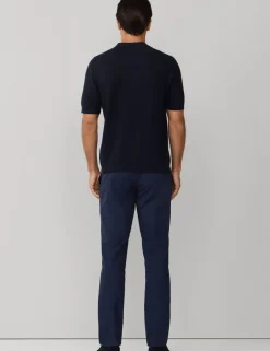Cotton Rich Knitted Polo Shirt with Cashmere